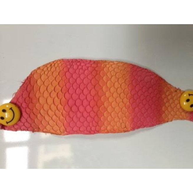 Кожа рыбы натуральная Чешуя круп разноцвет фото